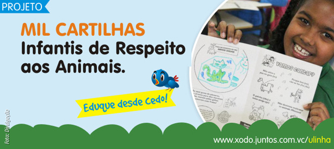 Com a sua ajuda, projeto carioca quer produzir mil cartilhas de Direitos Animais para crianças
