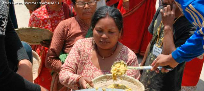 Entidade distribui mais de 40 mil refeições veganas para as vítimas do terremoto no Nepal