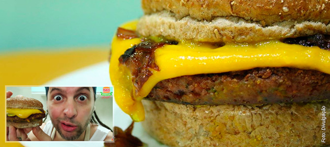 Sanduíche ‘Cheddar McMelt’ em versão vegana é a receita do novo episódio do VegetariRango
