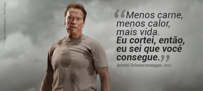Arnold Schwarzenegger pede a diminuição do consumo de carne em vídeo pós-apocalíptico