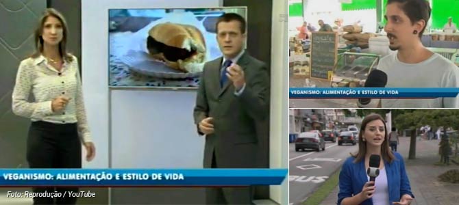 Afiliada da RecordTV em Santa Catarina exibe ótima matéria sobre a filosofia de vida vegana
